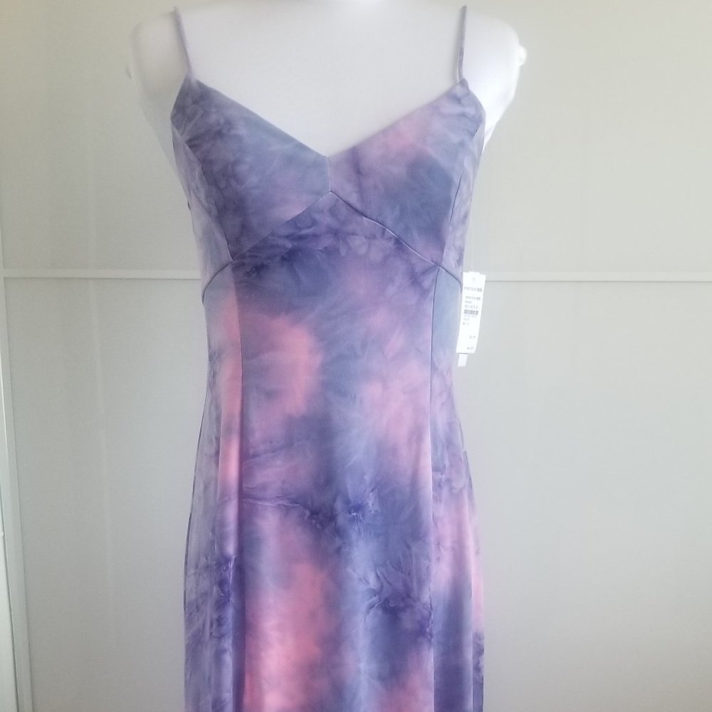 Tie-Dye Purple and Pink Sleeveless Dress Abound NWT